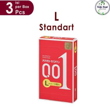 Okamoto Condom 0.01 (super tipis 001) Original - isi 3 pcs L Original