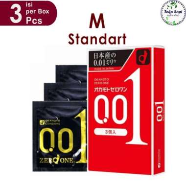 Okamoto Condom 0.01 (super tipis 001) Original - isi 3 pcs M Original
