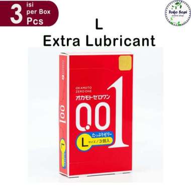 Okamoto Condom 0.01 (super tipis 001) Original - isi 3 pcs L Rich Lub