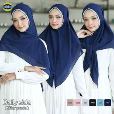 HIJAB JILBAB KHIMAR ZIPPER ZIDA / KHIMAR SIMPLE / KHIMAR CERUTY NAVY