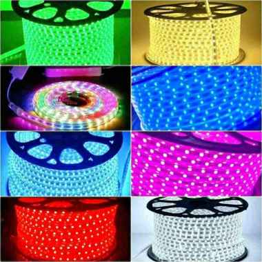 led strip Ac 220v paket 50 meter lampu selang led lampu hias plafon free 3 adaptor led sstrip 5050 w