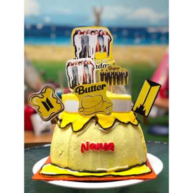 CAKE KARAKTER AMBYAR NEW BTS BUTTER