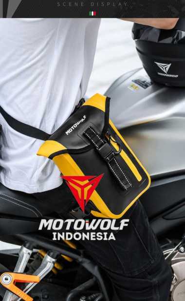 TAS PINGGANG PAHA MOTOWOLF WATERPROOF PVC 0708 Kuning