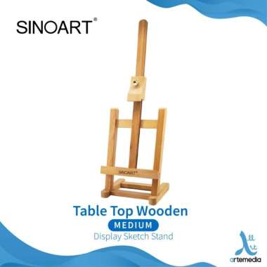 Easel Lukis Sinoart Medium Table Top Wooden Display Sketch Stand Multicolor