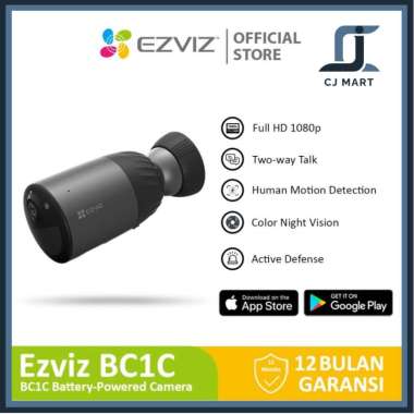 EZVIZ Outdoor BC1C 1080p IPCam 7,800 mAh Battery Powered 32GB Storage