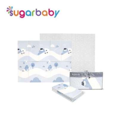 Sugarbaby Fordable Baby Playmat (Nature Series) Karpet Lipat Baby Biru