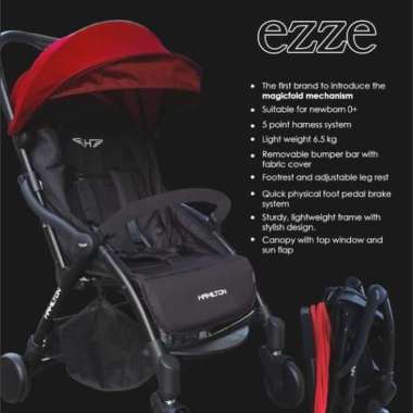 Stroller Hamilton Ezze Ruby Auto Fold / Kereta Dorong Bayi