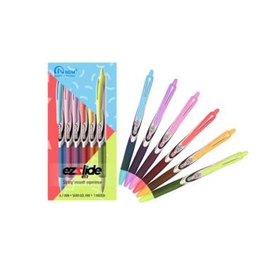 Pulpen Ndm Ezslide Ez 1 ( 12 Pcs ) Original Multicolor
