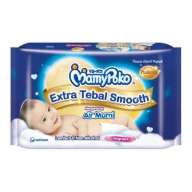 Promo Harga Mamy Poko Baby Wipes Reguler - Fragrance 52 pcs - Blibli