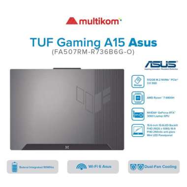 ASUS TUF Gaming A15 FA507RM-R736B6G-O R7 6800H RTX3060 16GB 512GB W11