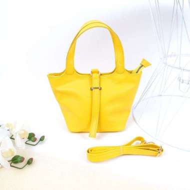 MIVASO Tas Selempang Kulit Sapi NAGITA Series Kuning