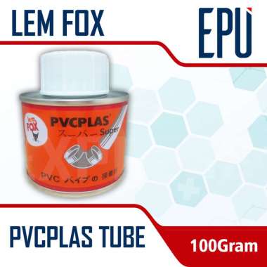 Pvcplas Tube 100 Gram Lem Pvc Lem Pipa Fitting PVC Lem Fox Pvcplas 5 Pieces