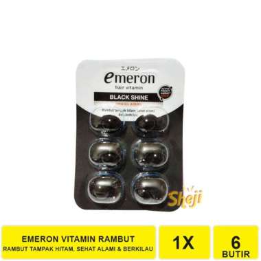 EMERON VITAMIN RAMBUT ISI 6 BUTIR / HAIR VITAMIN BLISTER ISI 6 BUTIR EMERON VITAMIN HITAM