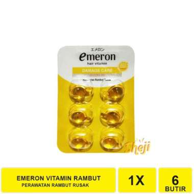 EMERON VITAMIN RAMBUT ISI 6 BUTIR / HAIR VITAMIN BLISTER ISI 6 BUTIR EMERON VITAMIN KUNING