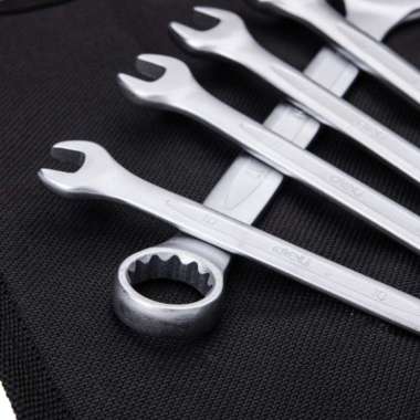Deli Wrench Set / Set Kunci Ring Pas 14 Pcs 10-32 mm Chrome DL130014B