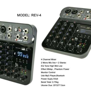 mixer audio 4 channel dBvoice REV-4 original