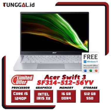 ACER Swift 3 SF314 512 56YV INTEL Evo i5 1240P 16GB 512GB QHD W11 OHS