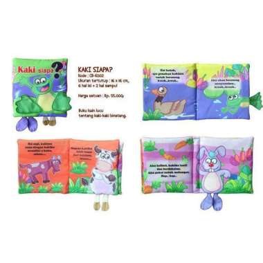Buku bantal / Buku Kain / Softbook Kaki Siapa