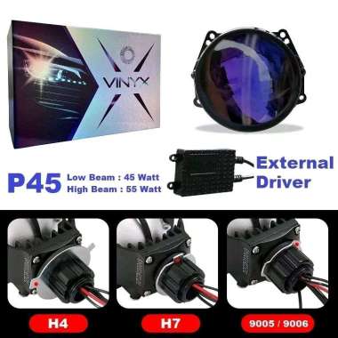 Lensa LED Laser Projector Projie BiLED 3 Inchi VINYX // Lampu Proyektor Mobil Motor Blue Purple Lens