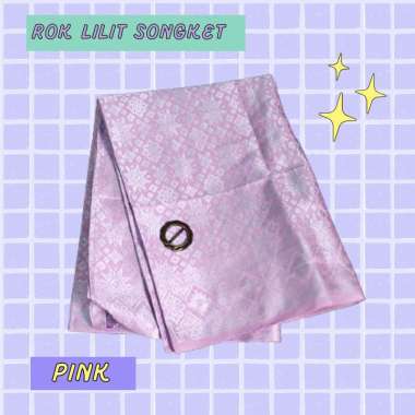 Rok Lilit Songket Tenun / Rok Songket Setelan Kebaya Dan Aneka Warna Lainnya PINK