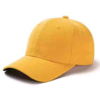 Topi Polos Baseball Kuning