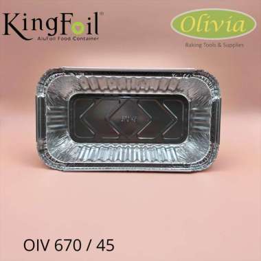 Wadah / Cup Alumunium Foil Persegi Panjang OIV 670 King Foil Tanpa Tutup