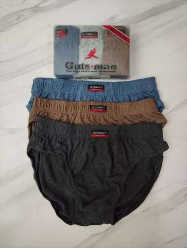 3pcs Celana Dalam CD Boxer Pria Gutsman Mansilk Premium Adem Nyaman 1box isi 3pcs Celana Dalam Pria