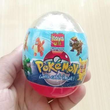 Mainan / Pajangan Figure Pokemon Egg Mini Block / Ala Lego Toys