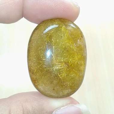 Batu Natural Kecubung Serat Emas / Cendana / Rutilated Quartz Jumbo 03
