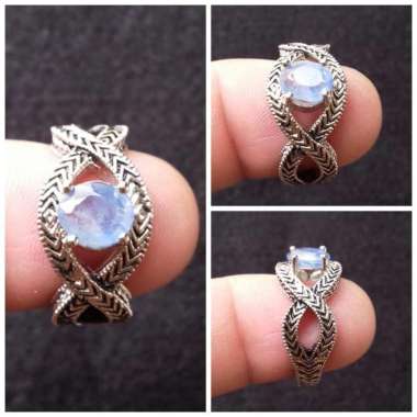 Cincin Batu Permata Natural Blue Safir / Sapphire Ceylon Srilanka 13