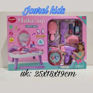 mainan anak perempuan make up happy girl meja rias mini Multicolor