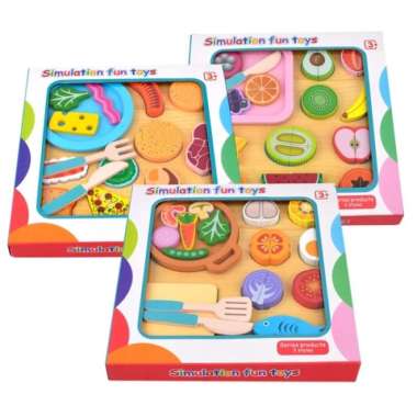 wooden cutting fruit board simulation toys pretend toys