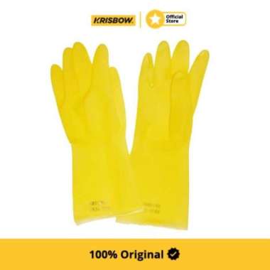 Krisbow Glove Sarung Tangan Pengaman Latex L-Kuning Srsg404