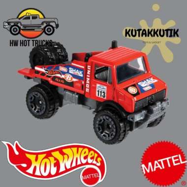 Hot Wheels Mercedes Benz Unimog 1300 Merah Fire Truck HW Hot Trucks