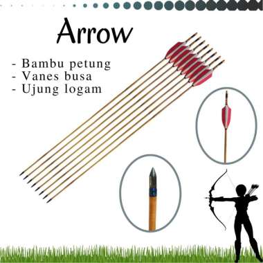 Arrow Anak Panah Bambu Petung 70cm 6mm