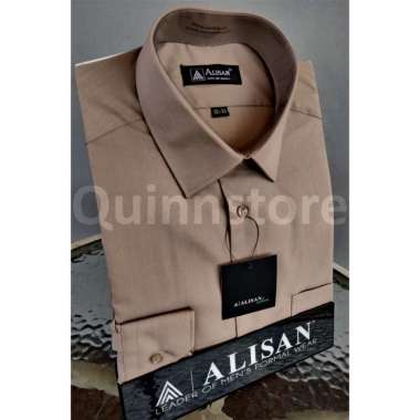 ALISAN Original Kemeja Polos Lengan Panjang - REGULER - COKLAT #2 / C-2 17