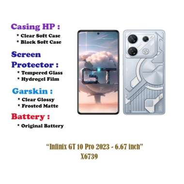 Infinix GT 10 Pro 2023 - 6.67 inch - Case - Screen Protector - Battery - Dll Garskin Matte