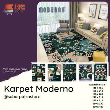MODERNO - KARPET PERMADANI MOTIF MINIMALIS SIZE 230 X 310 CM BAHAN POLYPROPHILENE VARIAN A MOTIF (AN