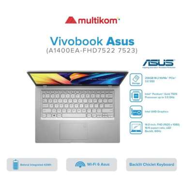 Asus Vivobook A1400EA-FHD7522 7523 Pentium Gold 7505 4GB 256SSD W11