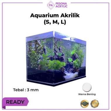 Aquarium Acrylic Besar Ukuran S M L / Akuarium Akrilik Jumbo Tebal 3mm