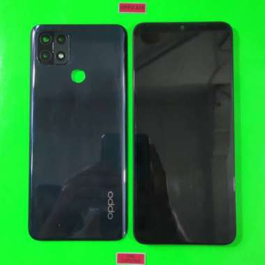 LCD FULLSET PLUS FRAME BAZEL BACKDOOR OPPO A15 ORI COPOTAN