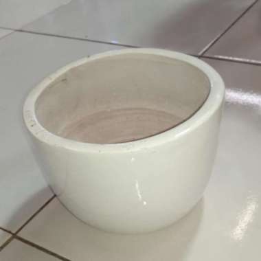 Vas Bunga Putih Minimalis 17x12cm|Pot Anggrek|Pot Bunga Minimalis
