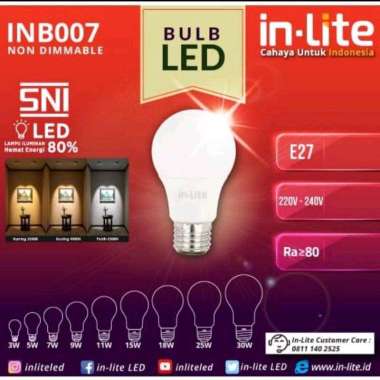 lampu inlite 5 watt/9watt/10watt11/12watt/15watt/ 9 watt putih