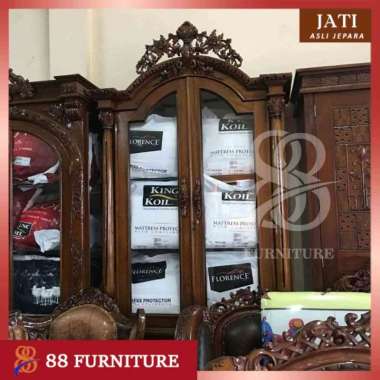 Lemari Hias Jati 2p 2 Pintu