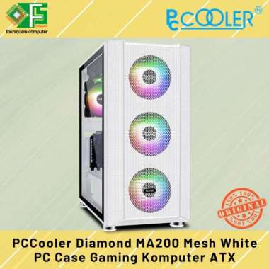 PC Casing Gaming PCCOOLER Diamond MA200 White | Casing Komputer | Case