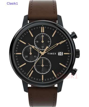 Jam Tangan Pria TIMEX TW2W13200 Chicago Chrono - Coklat Garansi Resmi 1 Tahun