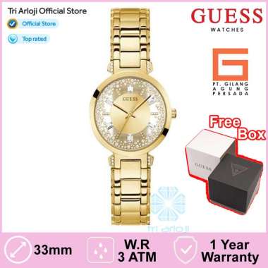 Guess Watches GUESS GW0470L2 Original CRYSTAL CLEAR Jam Tangan Wanita Analog Gold