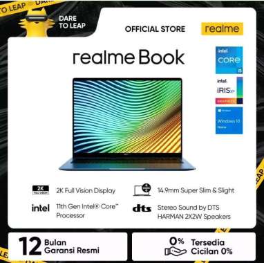 Laptop Realme Book i5 8/512 GB SSD Notebook Slim Gaming Kuliah Original Garansi Grey