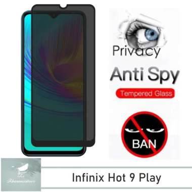 Promo Tempered Glass Layar Anti Spy Infinix Hot 9 Play / 11 Play Anti Gores Kaca Privasi Infinix Hot