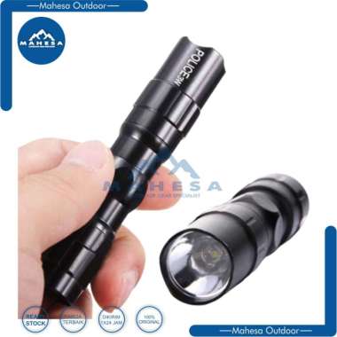 Senter Police Pendaki Camping Hiking Mini Waterproof 3W Tahan Air Ultralight